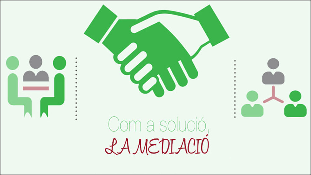 La mediació permet arribar a acords i evitar la via judicial.