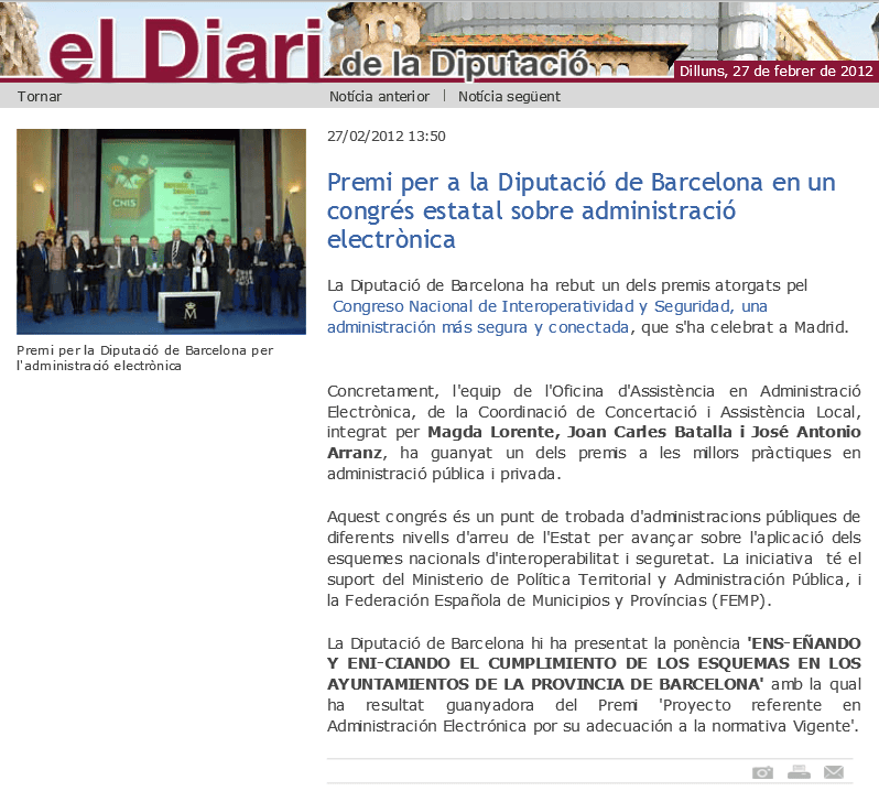 Acte de lliurament dels premis Acte de lliurament dels premis