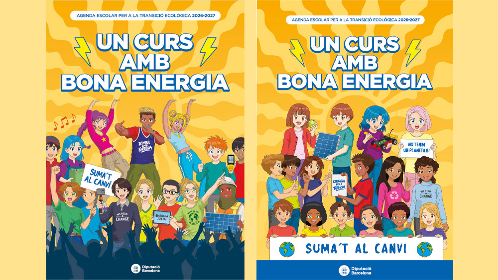 Portada de l'agenda i del calendari escolar per a la Transició Ecològica de la Diputació de Barcelona per al curs 2026-2027. Foto: Diputació de Barcelona