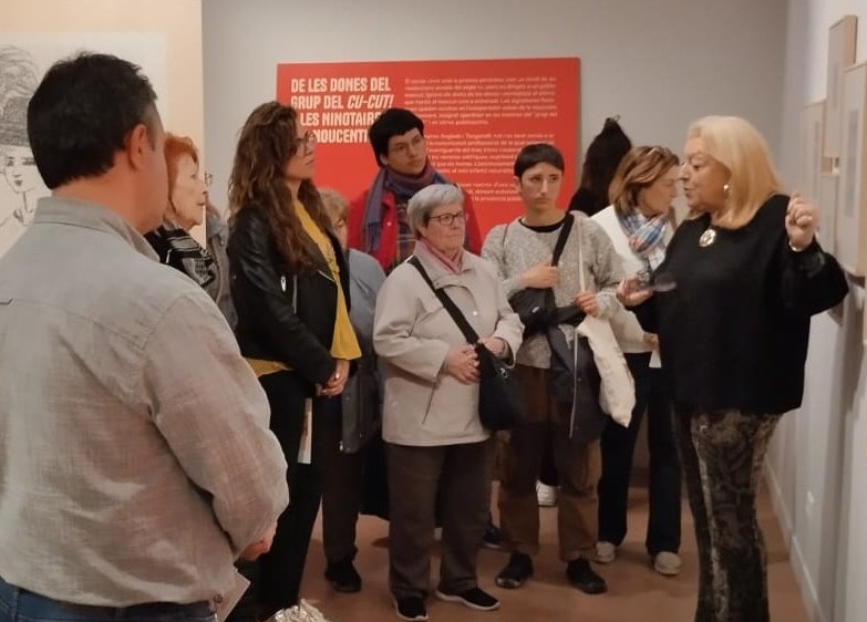 Marika Vila, en una visita a l'exposició
