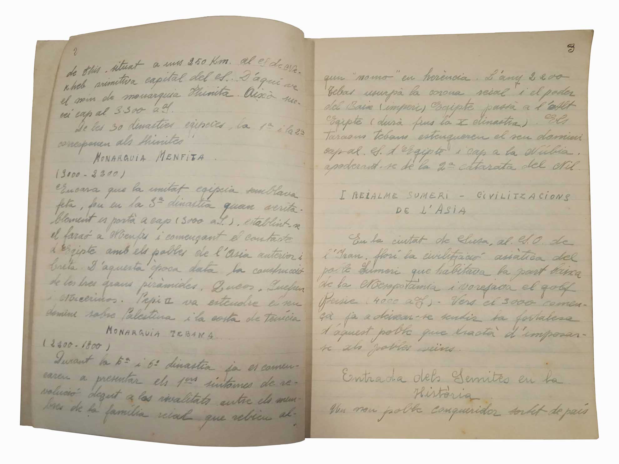imatge Llibreta d’apunts escolars del 1936.
