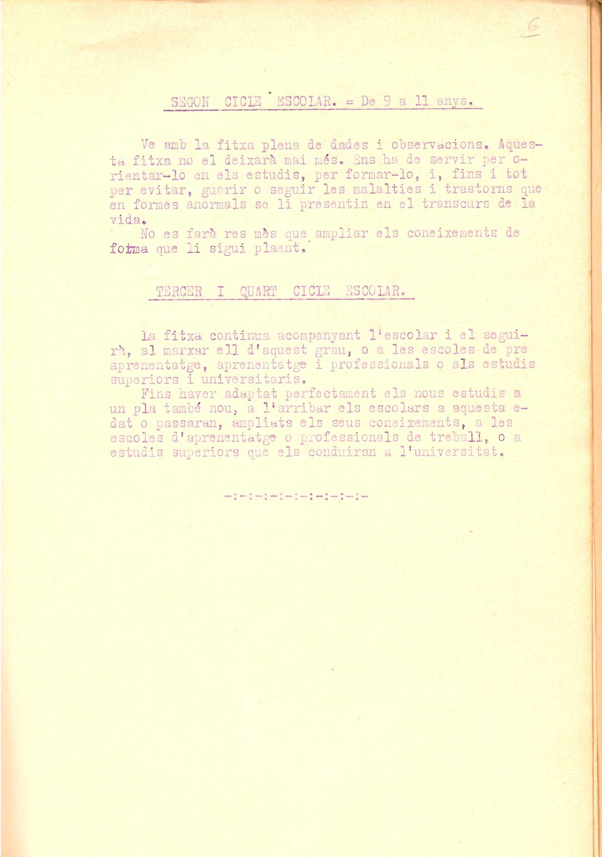 imatge Dictamen sobre la situació escolar, 1937.
