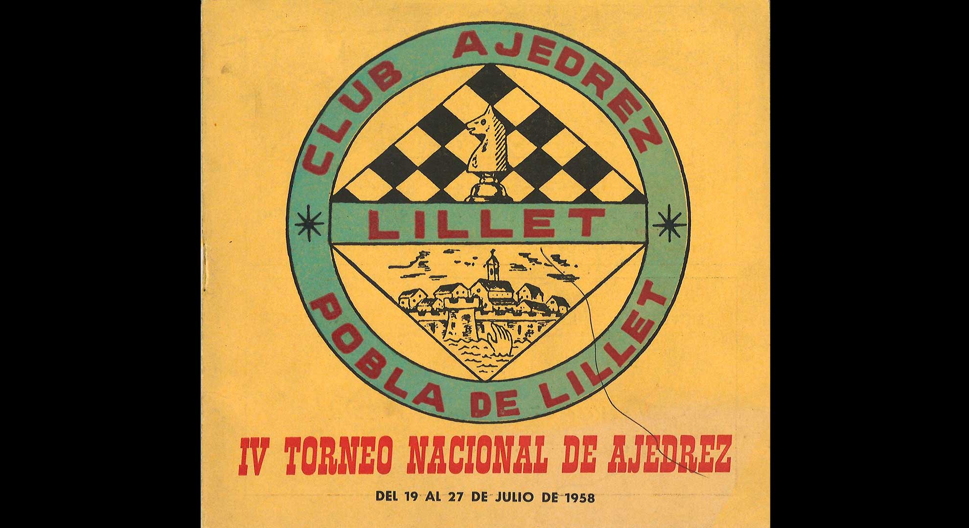 imatge Programa IV Torneig Nacional d'Escacs, 1958, La Pobla de Lillet. Arxiu Municipal de La Pobla de Lillet.