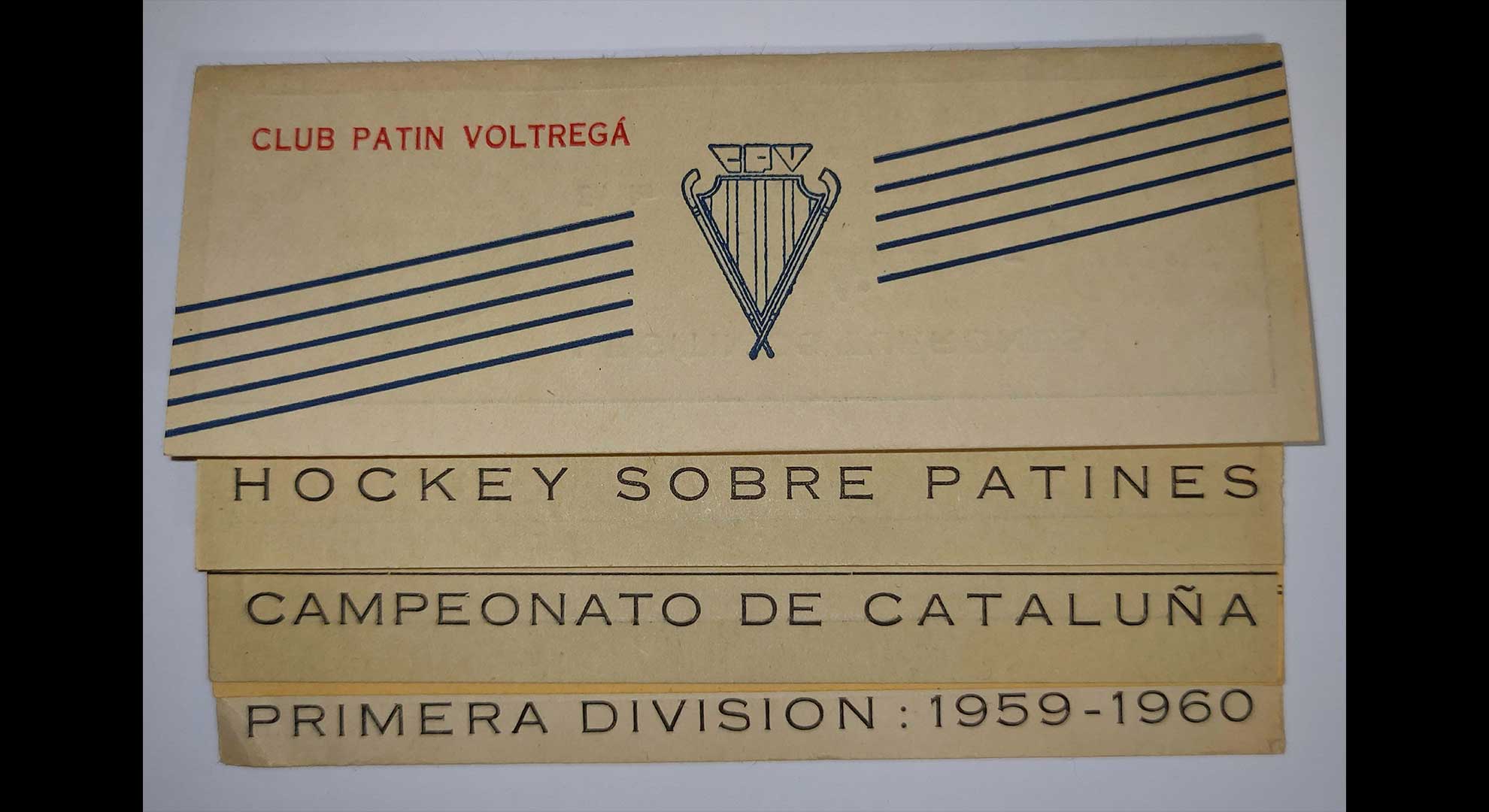 imatge Calendari de primera divisió d'hoquei patins de la temporada 1959-1960, 1959, Sant Hipòlit de Voltregà. Arxiu Municipal de Sant Hipòlit de Voltregà.