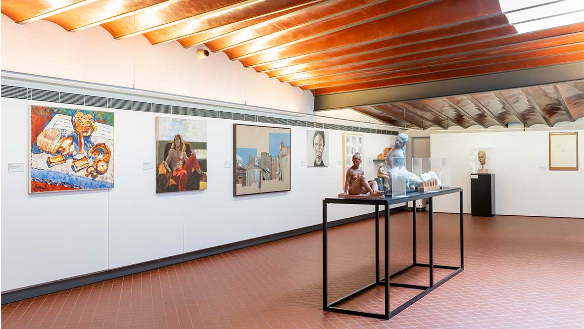 Sala de l'exposició al Palau Güell
