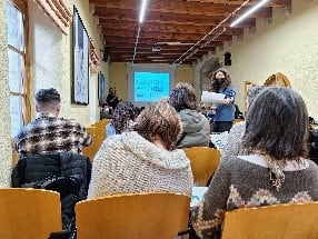 Fotografia de la primera sessió de treball presencial Llegim el Riu