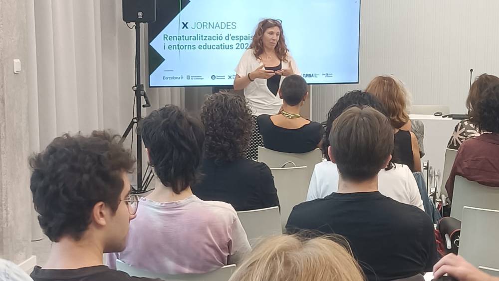 Elisenda Realp durant la seva participació Elisenda Realp durant la seva participació