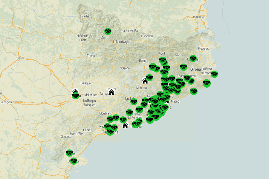 Plànol: Projectes d'Aprenentatge i Servei per tipus d'agent promotor Icona d'accés al Plànol: Projectes d'Aprenentatge i Servei per tipus d'agent promotor