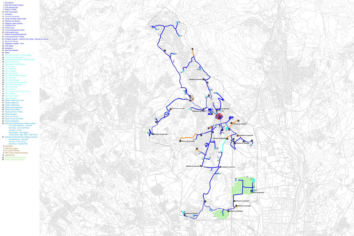 Proposta de desplegament de les infraestructures de telecomunicacions estructurada en tres etapes. Imatge: Diputació de Barcelona Proposta de desplegament de les infraestructures de telecomunicacions estructurada en tres etapes. Imatge: Diputació de Barcelona