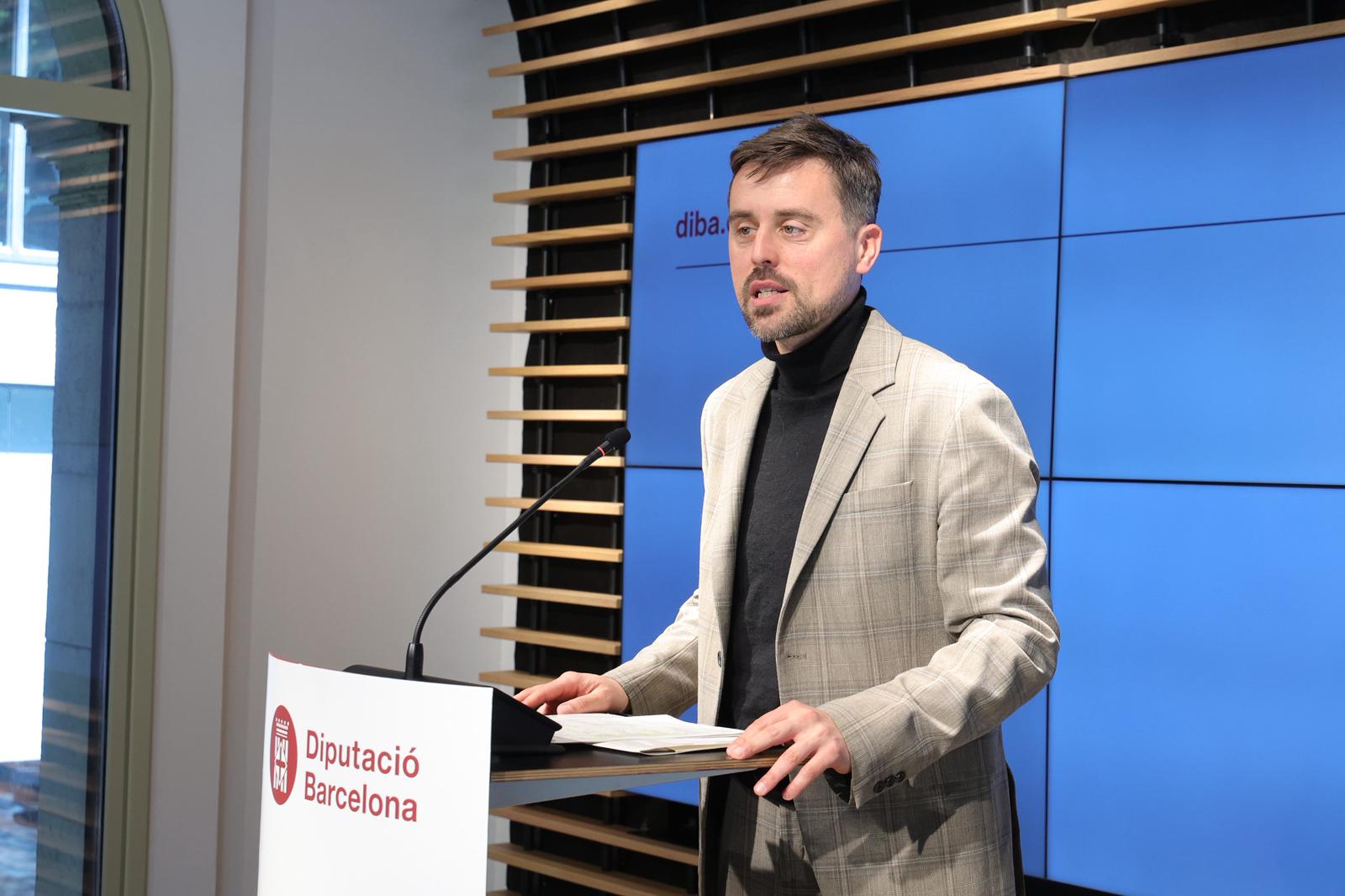 Marc Serra, diputat d'Acció Climàtica i Transició Energètica, durant la presentació del Renovables 2030. Foto: Òscar Ferrer Marc Serra, diputat d'Acció Climàtica i Transició Energètica, durant la presentació del Renovables 2030. Foto: Òscar Ferrer