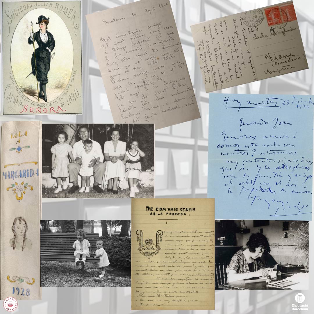 Fotomuntatge amb diferents imatges dels fons personals conservats a l'AGDB