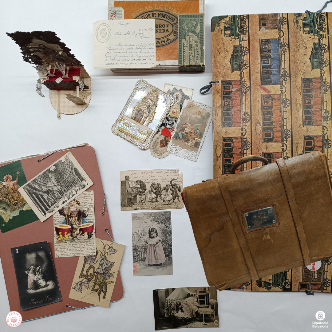 Fotocomposició de documentació procedent del fons Lola Anglada i Sarriera i Escola de la Dona