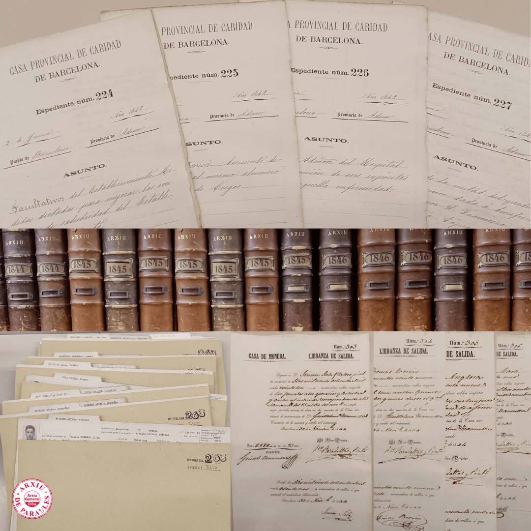 Fotocomposició de diferent documentació de l'AGDB