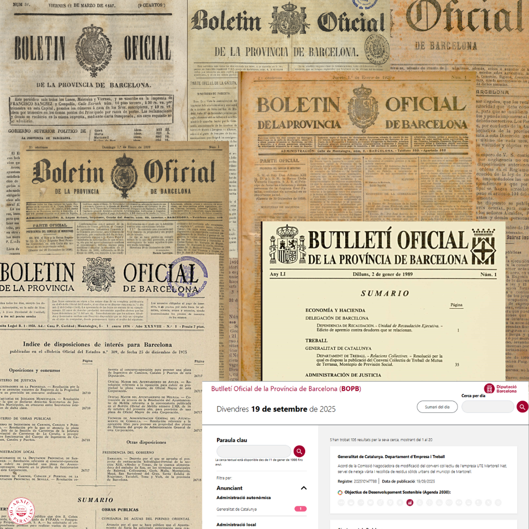 Publicacions oficials editades per la Diputació de Barcelona