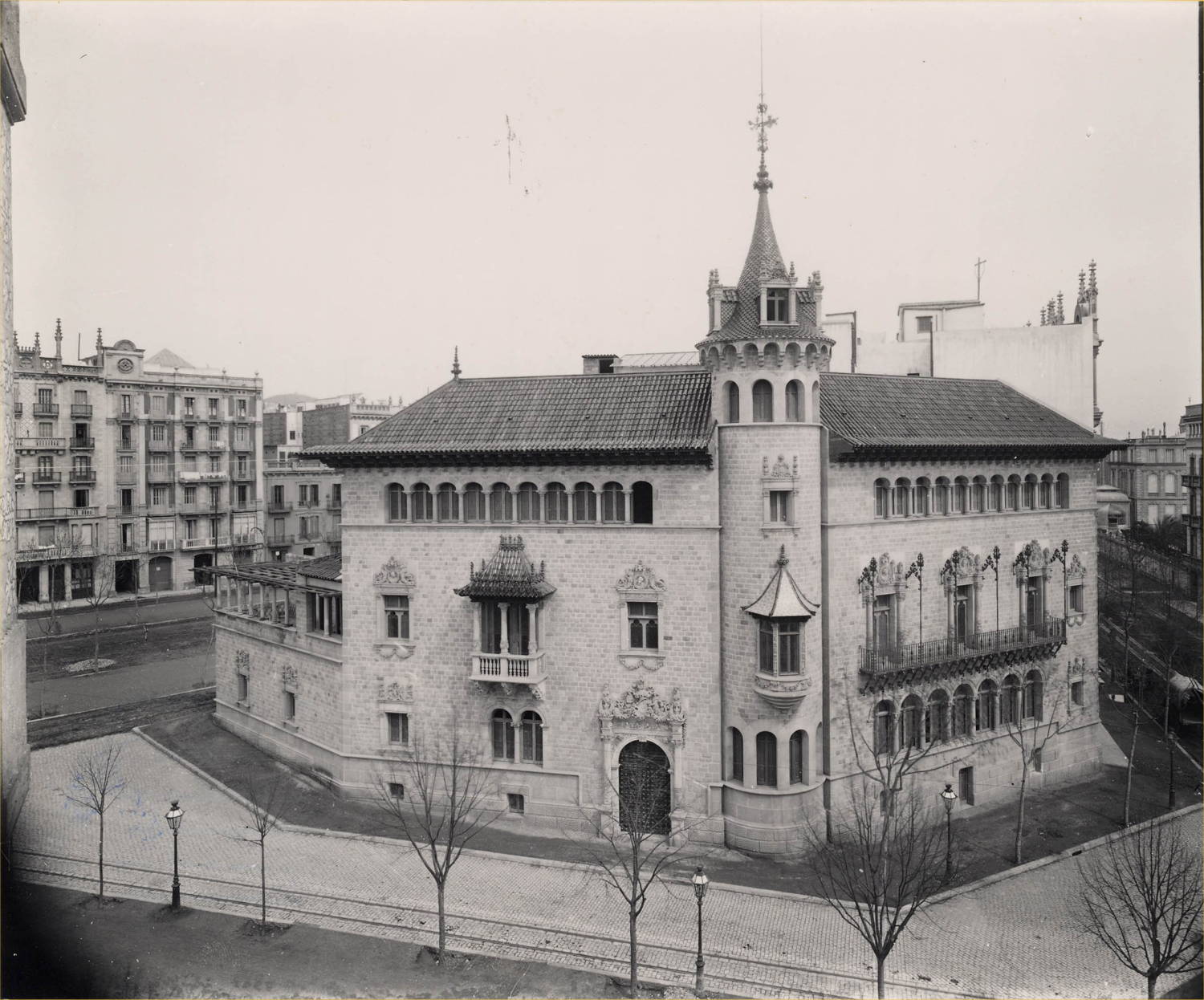 Vista general de Can Serra, c. 1930. AGDB. Fons: Diputació de Barcelona. Autoria desconeguda